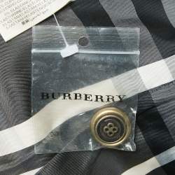 Pre Owned Burberry Gold Leather Double Breasted Coat S