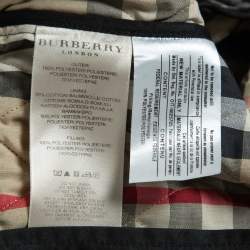 Burberry Black Quilted Synthetic Zip Front Jacket S