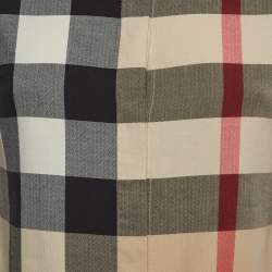 Burberry Beige Checked Cotton Button Front Shirt XS