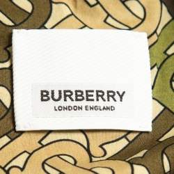 Pre Owned Burberry Green Logo Print Cotton Button Front Sleeveless Shirt S