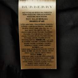 Pre Owned Burberry Black Wool Blend Single Breasted Belted Trench Coat S
