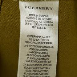 Burberry Green Logo Embroidered Cotton Knit Polo T-Shirt S