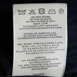 Pre Owned Burberry Black Wool Single Breasted Jacket S