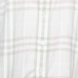 Burberry Light Pink Nova Check Cotton Button Front Shirt L