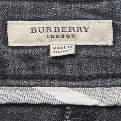 Pre Owned Burberry Grey Washed Denim Flared Leg Jeans M Waist 30''