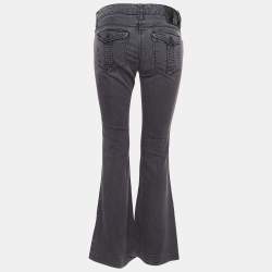 Pre Owned Burberry Grey Washed Denim Flared Leg Jeans M Waist 30''