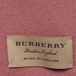 Burberry Pink Wool Reversible Poncho One Size