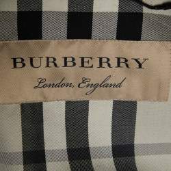 Burberry Black Cotton Double Breasted Harbourne Trench Coat S