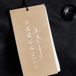 Burberry Black Cotton Double Breasted Harbourne Trench Coat S