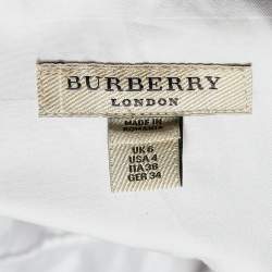 مملوكة مسبقًا Burberry White Check Pattern Cotton Long Sleeve Shirt S