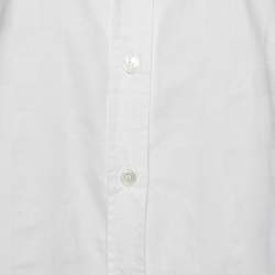 مملوكة مسبقًا Burberry White Check Pattern Cotton Long Sleeve Shirt S