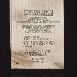 Pre Owned Burberry Black Georgette Tie-up Neck Short Dress S