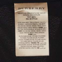Pre Owned Burberry Black Georgette Tie-up Neck Short Dress S