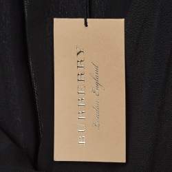 Pre Owned Burberry Black Georgette Tie-up Neck Short Dress S
