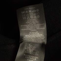 Pre Owned Burberry Black Embroidered Cashmere Coat S