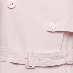 Pre Owned Burberry Pink Belted Trench Coat M