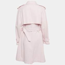 Pre Owned Burberry Pink Belted Trench Coat M