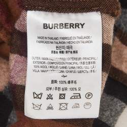 Burberry Brown Plaid Wool Short Shirt Dress XS