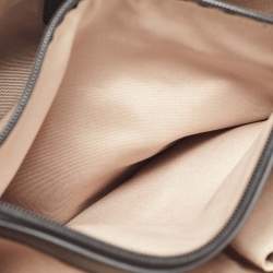 Pre Owned Burberry Black/Beige Nova Check PVC and Patent Leather Front Pocket Tote