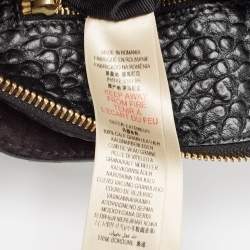 Pre Owned Burberry Black Embossed Check Leather Chichester Crossbody Bag