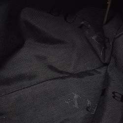 Pre Owned Burberry Black Embossed Check Leather Chichester Crossbody Bag