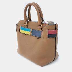 Burberry Multicolour Leather Small Belt Satchel Bag