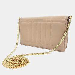 Burberry Beige Quilted Chain Crossbody Bag