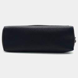 Burberry Black Leather Flap Shoulder Bag