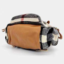 Burberry Multicolour Wool and Leather  Rucksack Backpack