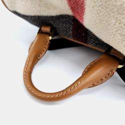 Burberry Multicolour Wool and Leather  Rucksack Backpack