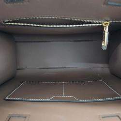 مملوكة مسبقًا Burberry Ivory/Brown Leather and Canvas Mini Frances Tote Bag