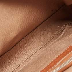 Pre Owned Burberry Brown Mega Check Canvas and Leather Henham Crossbody Bag