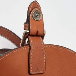 Pre Owned Burberry Brown Mega Check Canvas and Leather Henham Crossbody Bag