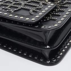 Pre Owned Burberry Black Leather Small Studded Ramadan Exclusive Shoulder Bag