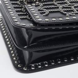 Pre Owned Burberry Black Leather Small Studded Ramadan Exclusive Shoulder Bag