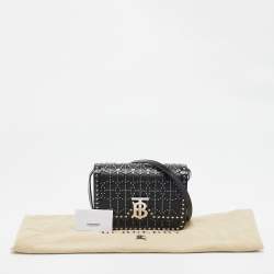 Pre Owned Burberry Black Leather Small Studded Ramadan Exclusive Shoulder Bag