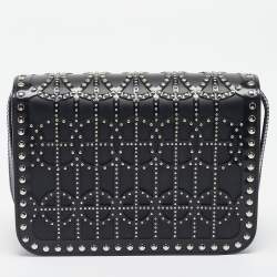 Pre Owned Burberry Black Leather Small Studded Ramadan Exclusive Shoulder Bag