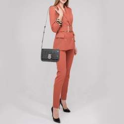 Pre Owned Burberry Black Leather Small Studded Ramadan Exclusive Shoulder Bag