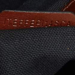 Pre Owned حقيبة يد بربري بريدل لينير جلد وكانفاس كاروهات هاوس أسود/ بيج متوسطة