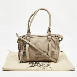 Burberry Grey Leather Ashmore Tote