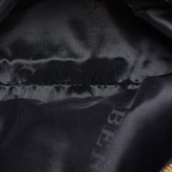 Pre Owned Burberry Black Leather Metal Tote