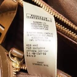 Burberry Two Tone Brown Leather Stitched Bridle Tote