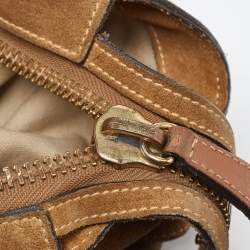 Pre Owned Burberry Multicolor House Check Canvas,Suede and Leather Tote