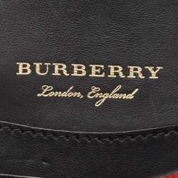 Pre Owned Burberry Multicolor House Check Canvas, Leather and Snakeskin Buckle Phone Crossbody Bag