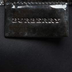 Burberry Beige/Black Supernova Check Coated Canvas and Patent Leather Nickie Tote