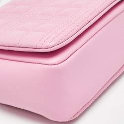 Burberry Pink Quilted Leather Small Lola Chain Shoulder Bag
