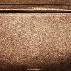 Burberry Bronze Leather Small Studded Olympia Shoulder Bag