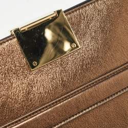 Burberry Bronze Leather Studded Olympia Clutch