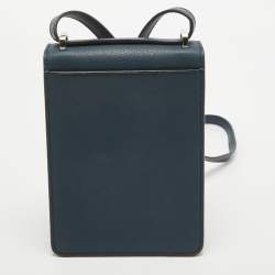 Burberry Blue Leather Robin Crossbody Bag