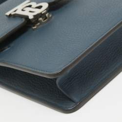 Burberry Blue Leather Robin Crossbody Bag
